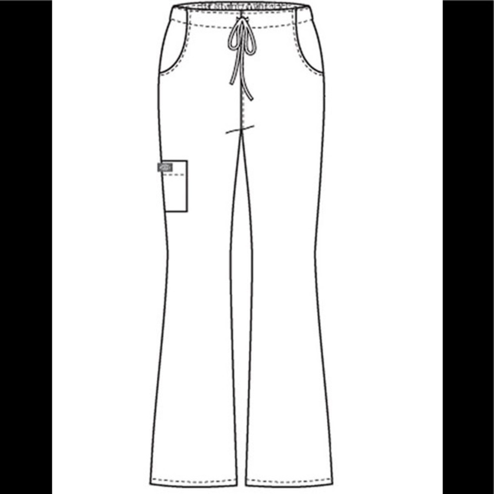 Dickies Every Day Scrubs Missy Fit Petite Drawstring Scrub Pant 3 Pocket NWT - Picture 9 of 11